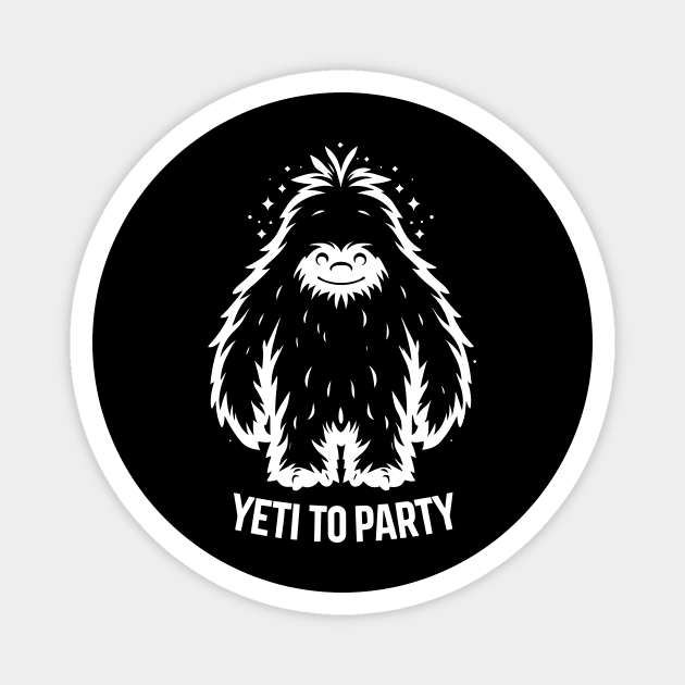 Yeti To Party Magnet by Frank Ring